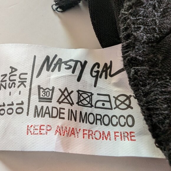 NASTY GAL Slinky Bralet Sz 6 RING detail MADE IN MOROCCO SUMMER NIGHT OUT * NWT - Picture 9 of 9